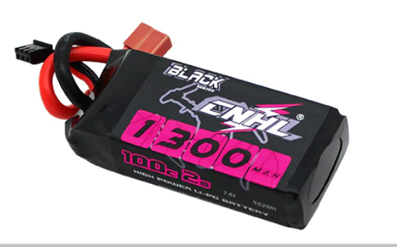 CNHL Black Series 1300mAh 7,4V 2S 100C Lipo Akku mit T/Dean Stecker   LiPo24.de