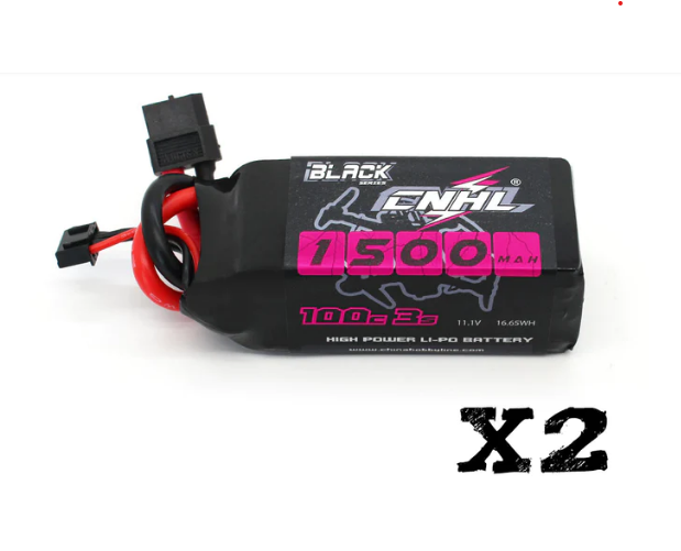 CNHL Black Series 1500mAh 11,1V 3S 100C Lipo Akku mit XT60 Stecker (2 St.)   LiPo24.de