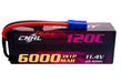 CNHL Racing Series LiHV 6000mAh 11,4V 3S 120C HV Hartschalen Lipo Akku mit EC5 Stecker   LiPo24.de