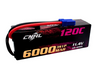 CNHL Racing Series LiHV 6000mAh 11,4V 3S 120C HV Hartschalen Lipo Akku mit EC5 Stecker   LiPo24.de
