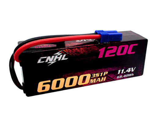 CNHL Racing Series LiHV 6000mAh 11,4V 3S 120C HV Hartschalen Lipo Akku mit EC5 Stecker   LiPo24.de