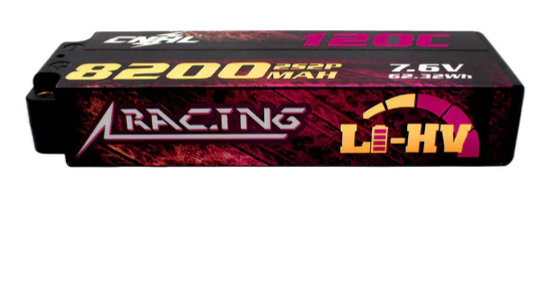 CNHL Racing Series LiHV 8200mAh 7,6V 2S 120C HV Hartschalen Lipo Akku mit EC5 Stecker für RC Rennen   LiPo24.de