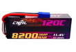 CNHL Racing Series LiHV 8200mAh 11,4V 3S 120C HV Hartschalen Lipo Akku mit EC5 Stecker   LiPo24.de