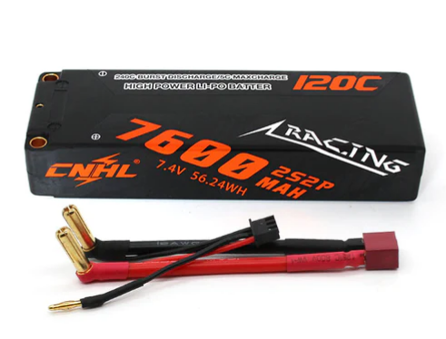 CNHL Racing Series 7600mAh 7,4V 2S 120C Hartschalen Lipo Akku mit T/Dean Stecker   LiPo24.de