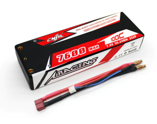 CNHL Racing Series 7600mAh 7,4V 2S 100C Hartschalen Lipo Akku mit T/Dean Stecker   LiPo24.de
