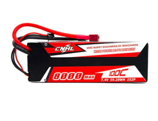 CNHL Racing Series 8000mAh 7,4V 2S 100C Hartschalen Lipo Akku mit T/Dean Stecker   LiPo24.de