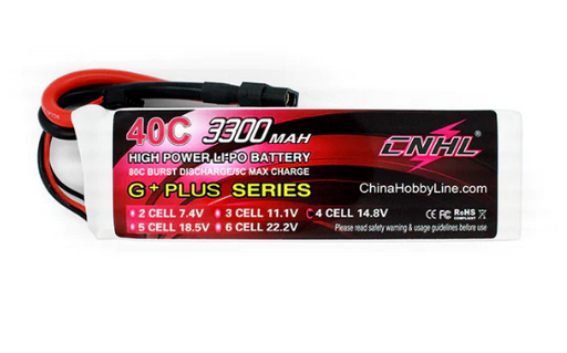 CNHL 3300mAh 14,8V 4S 40C Lipo Akku mit XT60 Stecker   LiPo24.de