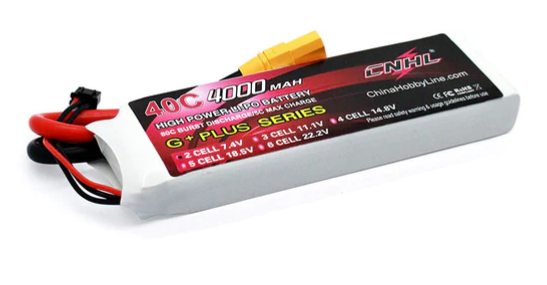 CNHL 4000mAh 7,4V 2S 40C Lipo Akku mit XT90 Stecker   LiPo24.de