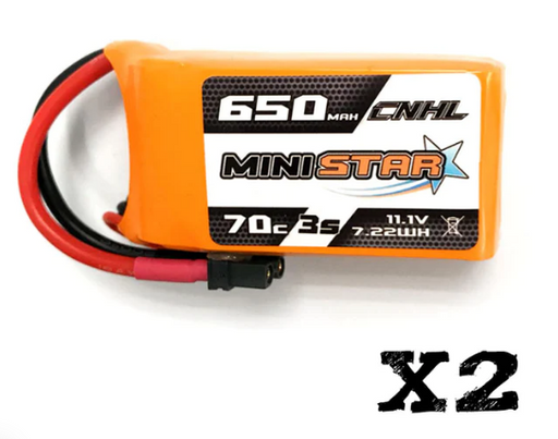 CNHL MiniStar 650mAh 11,1V 3S 70C Lipo Akku mit XT30U (2 St.)   LiPo24.de