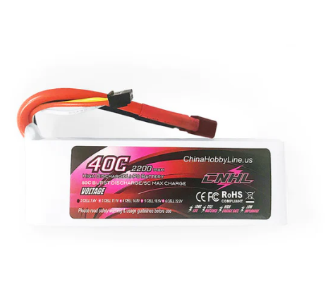 CNHL 2200mAh 7,4V 2S 40C Lipo Akku mit T/Dean Stecker   LiPo24.de