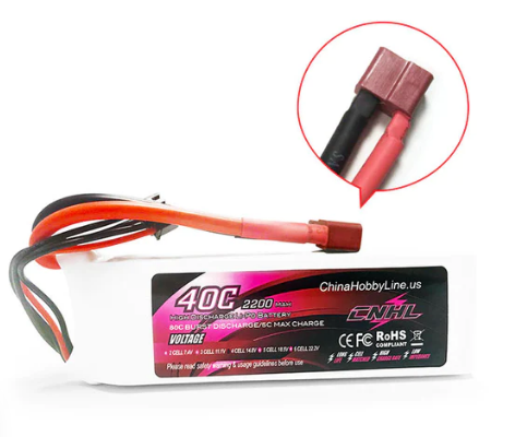 CNHL 2200mAh 14,8V 4S 40C Lipo Akku mit T/Dean Stecker   LiPo24.de