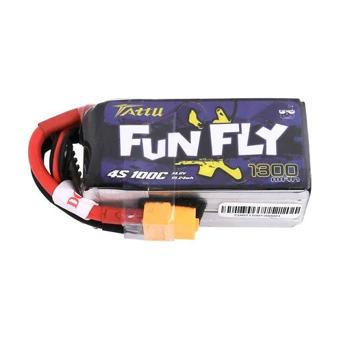 Tattu Funfly Serie 1300mAh 14.8V 100C 4S1P Lipo Akku mit XT60 Stecker   LiPo24.de