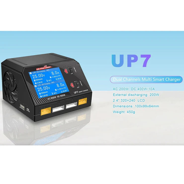 Ultra Power UP7 AC 200 W / DC 400 W Smart-Ladegerät