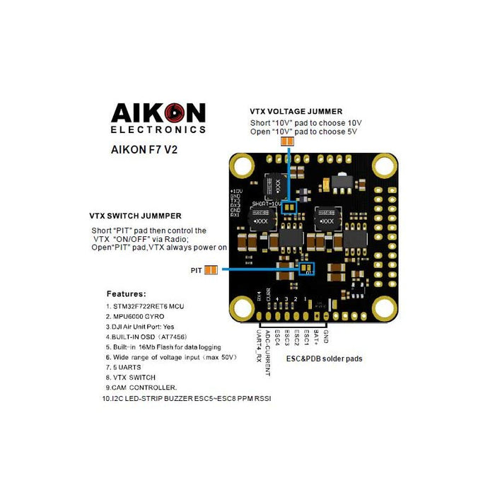 Aikon F7 HD V2 FC 30x30 I High Performance Flugsteuerung