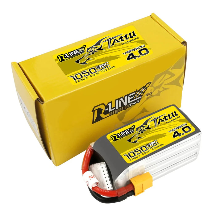 Tattu R Line Version 4.0 1050mAh 22.2V 130C 6S1P Lipo Akku mit XT60 Stecker   LiPo24.de