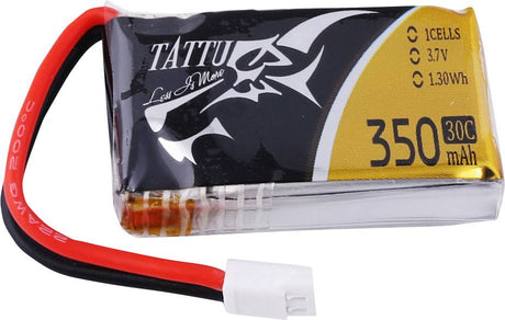 Tattu 350mAh 3.7V 30C 1S1P Lipo Akkupack mit Molex Stecker (1 Stück/Packung) - LiPo24.de