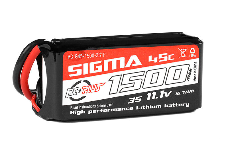 RC Plus Sigma 3S 1500mAh 3S1P 11.1V 45C XT60