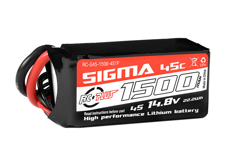 RC Plus RC G45 1500 4S1P RC Plus   Li Po Batterypack   Sigma 45C   1500 mAh   4S1P   14.8V   XT 60