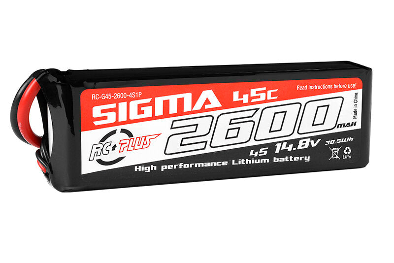 RC Plus RC G45 2600 4S1P RC Plus   Li Po Batterypack   Sigma 45C   2600 mAh   4S1P   14.8V   XT 60
