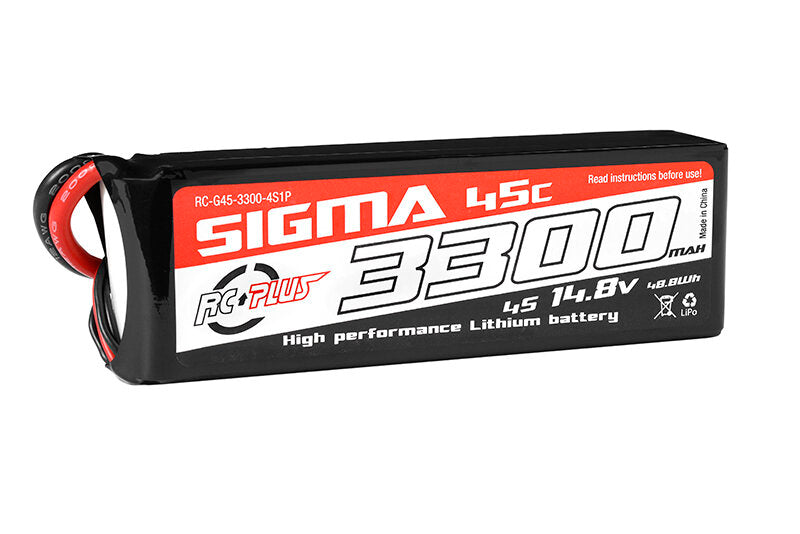 RC Plus RC G45 3300 4S1P RC Plus   Li Po Batterypack   Sigma 45C   3300 mAh   4S1P   14.8V   XT 60