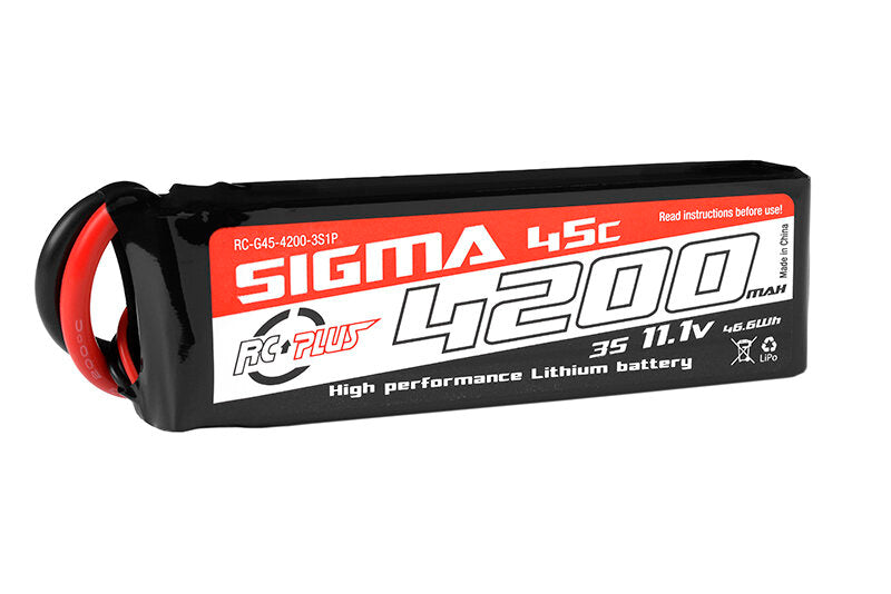 RC Plus RC G45 4200 3S1P RC Plus   Li Po Batterypack   Sigma 45C   4200 mAh   3S1P   11.1V   XT 60