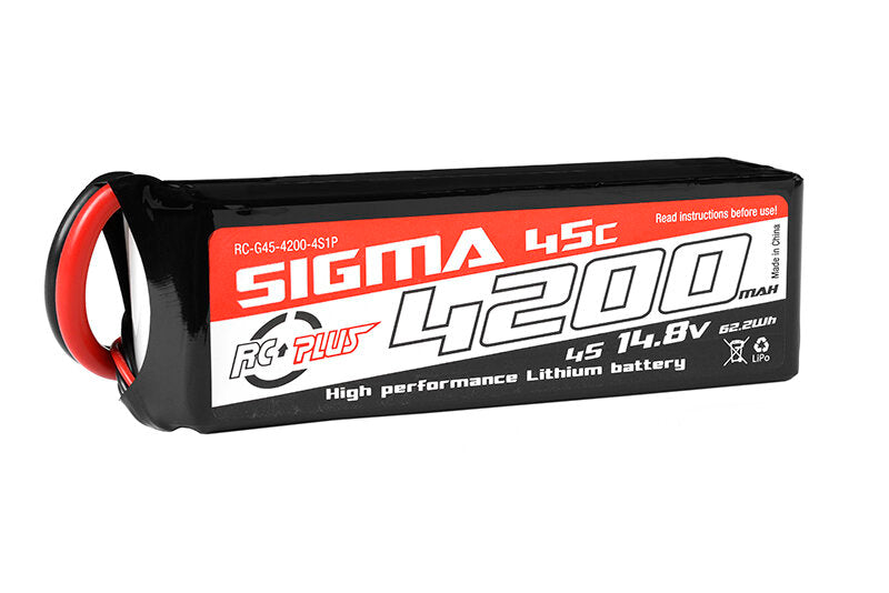 RC Plus RC G45 4200 4S1P RC Plus   Li Po Batterypack   Sigma 45C   4200 mAh   4S1P   14.8V   XT 60
