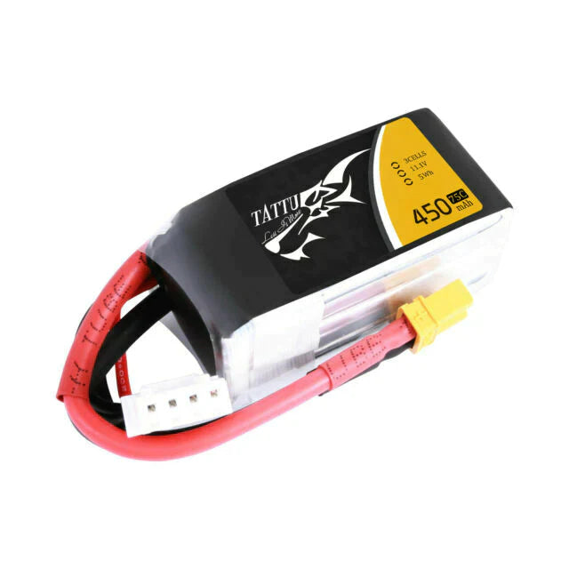 Tattu 450mAh 3S1P 11.1V 75C Lipo Akku mit XT30   LiPo24.de