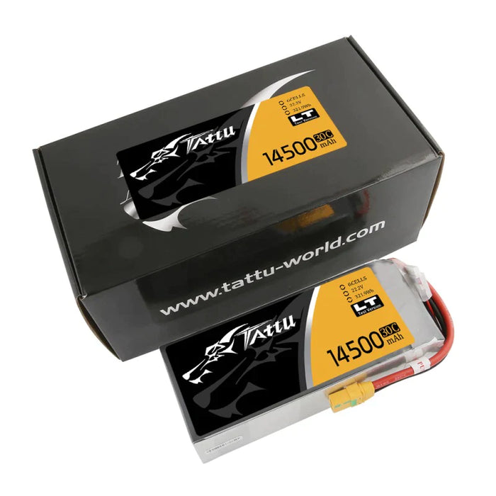 Tattu Low Temperature Version 14500mAh 22.2V 30C 6S1P UAV Lipo Battery Pack mit XT90 Anti Funken Stecker   LiPo24.de