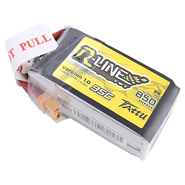 Tattu R-Line 850mAh 14.8V 4S1P 95C Lipo Akku mit XT30 Stecker - LiPo24.de