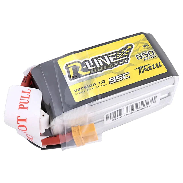 Tattu R-Line 850mAh 14.8V 4S1P 95C Lipo Akku mit XT30 Stecker - LiPo24.de