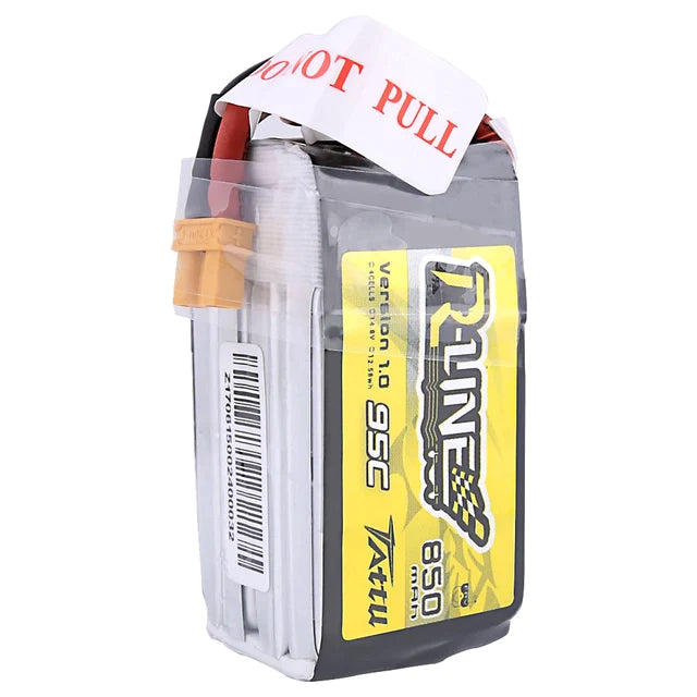 Tattu R-Line 850mAh 14.8V 4S1P 95C Lipo Akku mit XT30 Stecker - LiPo24.de
