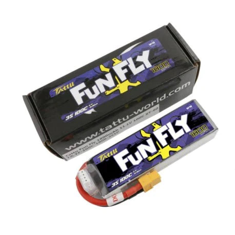 Tattu Funfly Serie 1800mAh 11.1V 100C 3S1P Lipo Akku mit XT60 Stecker   LiPo24.de