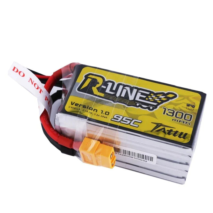 Tattu R Line 1300mAh 95C 5S1P Lipo Akku mit XT60 Stecker   LiPo24.de