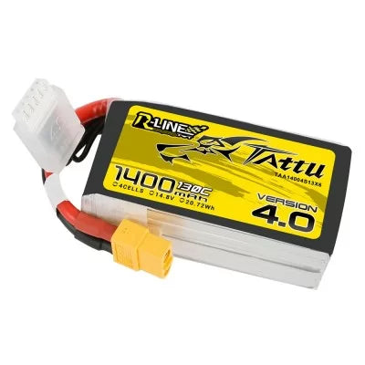 Tattu R Line Version 4.0 1400mAh 14,8 V 130 C 4S1P Lipo Akku XT60 Stecker   LiPo24.de