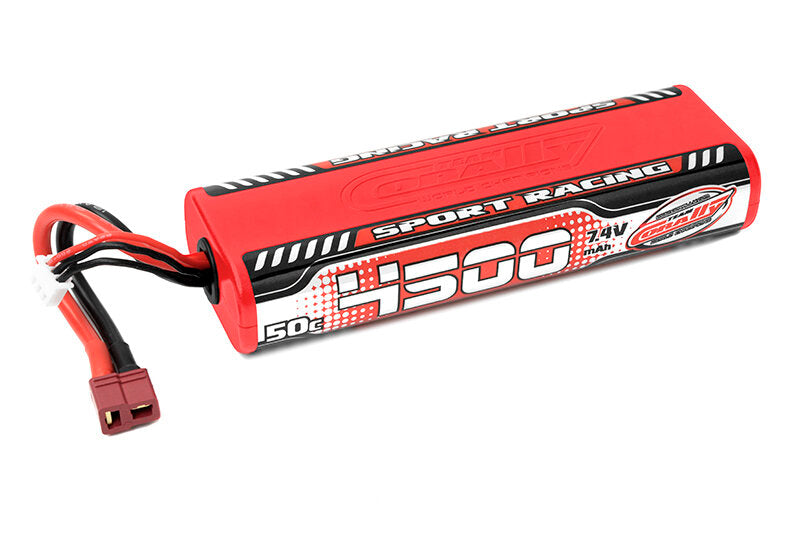 Team Corally C 49440 Sport Racing 50C Lipo Battery 4500Mah 7.4V Round 2S Stick T Plug